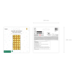 Fóliový balónový závěs, zlatý, 72x143 cm